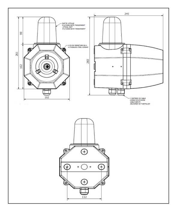 Габаритные размеры Le Las SGV407