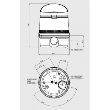 Светофор MSAM 100mm