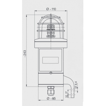 Взрывозащищённый заградительный огонь dSLB20 LED Obstruction Light