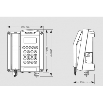 Всепогодный промышленный телефон (с реле) ResistTel IP2 relay