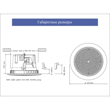 Потолочный громкоговоритель   BPF-660(T)