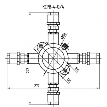 Взрывозащищенная соединительная коробка КСРВ-4-0/4