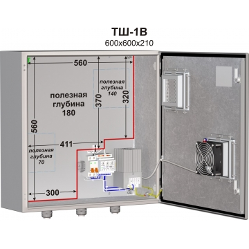Шкаф монтажный с обогревом ТШ-1В